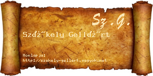 Székely Gellért névjegykártya